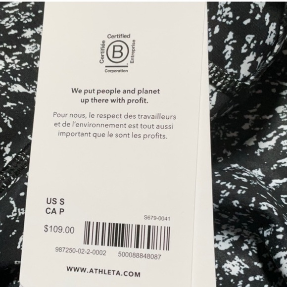 ATHLETA🖤 Black & White Marbled Athletic Leggings 🤍 (Size Small) - Picture 13 of 14